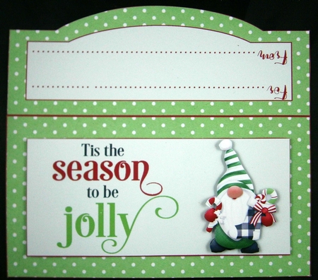 Jolly Gnome 5 Cash Gift Envelope by Linda Short