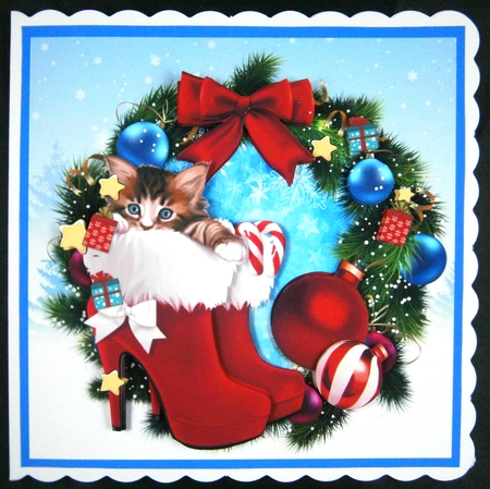 Christmas Kitten In Boots by Linda Short