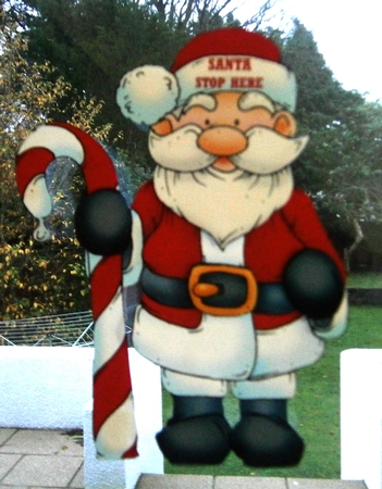 Candy Santa Doodles Large Image by Linda Short
