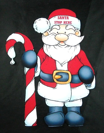 Candy Santa Doodles Large Image by Linda Short