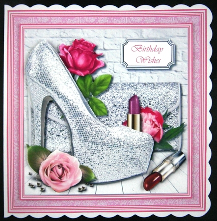 Silver shoes, bag and roses by Linda Short