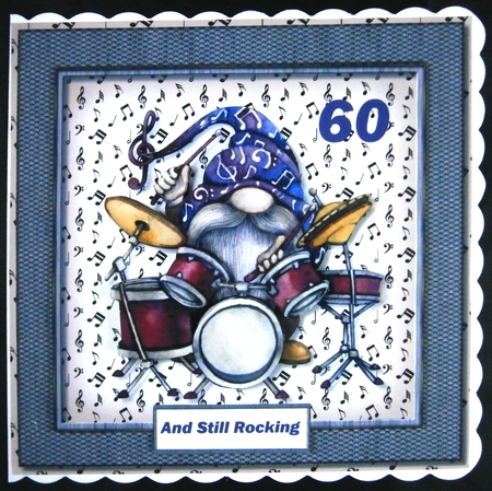 Male Card Musical Gnome Mini Kit by Linda Short