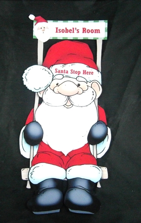 Santa Swing Doodles Large Image by Linda Short