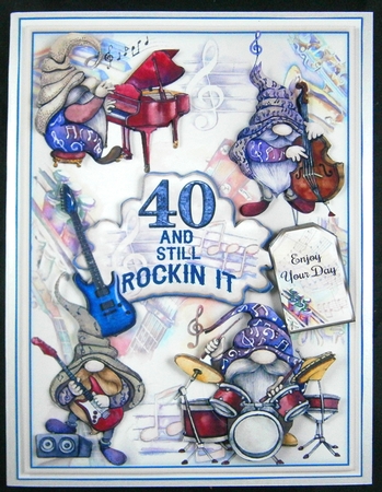 40 And Still Rockin It Mini Page Kit by Linda Short