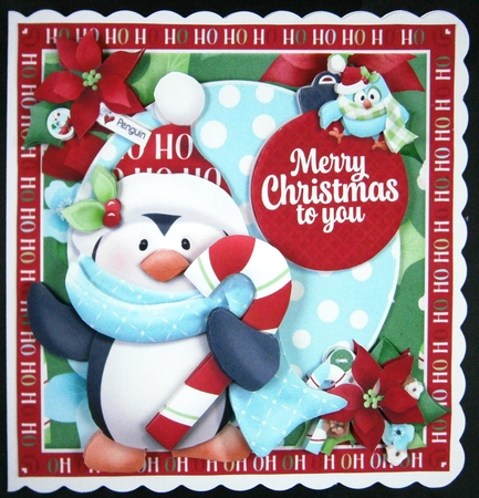 Christmas Penguin mini kit by Linda Short