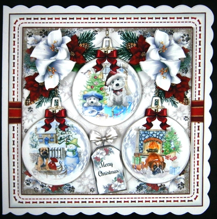 Scenic Doggy Baubles 03 Mini Page Kit by Linda Short