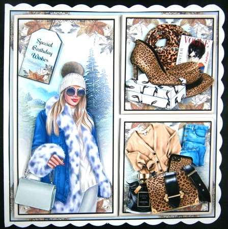 Winter Fashion Collage Bumper Mini Page Kits by Linda Short