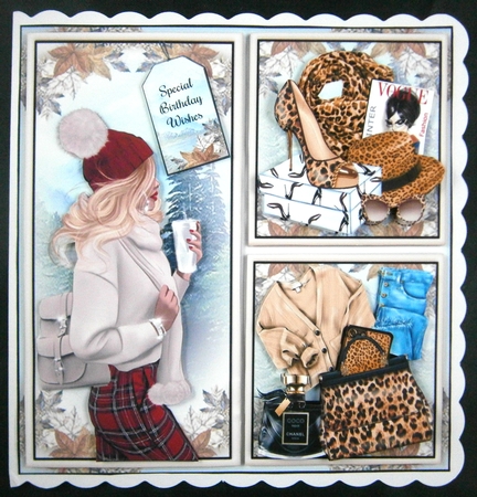 Winter Fashion Collage Bumper Mini Page Kits by Linda Short