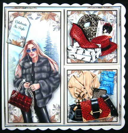 Winter Fashion Collage Bumper Mini Page Kits by Linda Short