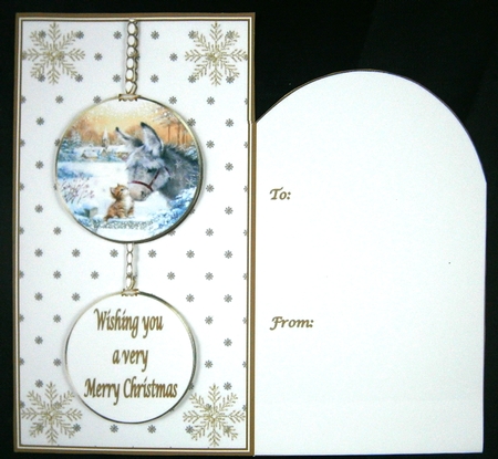 Donkey & kitten bauble money wallet. by Linda Short