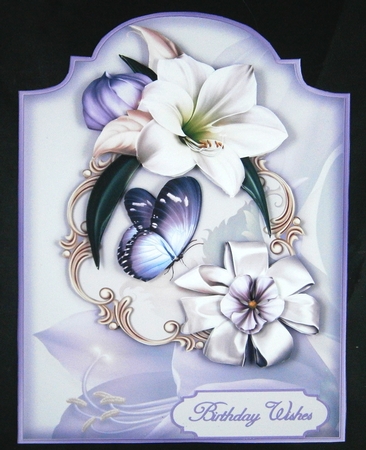 Lily Magic Shaped Card Front with Step-by-Step by Linda Short