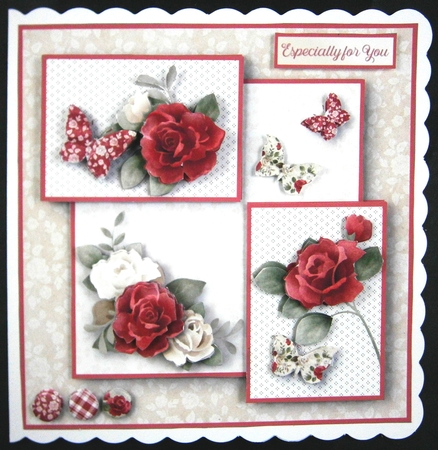 Roses and Butterflies - Stacked Layers Card Mini Kit by Linda Short