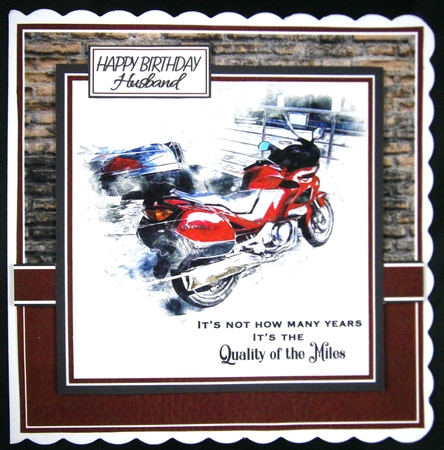 8x8 Its not how many years Card Front - with mixed sentiments by Linda Short