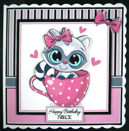 7X7 Cup of Love Card Front with sentiments  by Linda Short