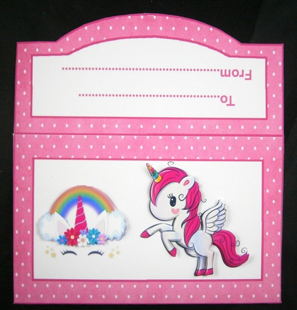 8x8 Unicorn birthday wishes mini kit by Linda Short