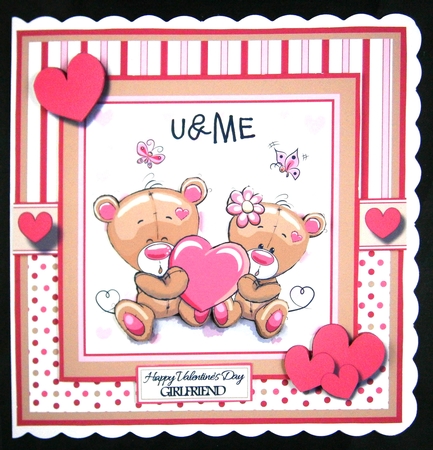 8x8 U & Me Card Front with Sentiments  by Linda Short