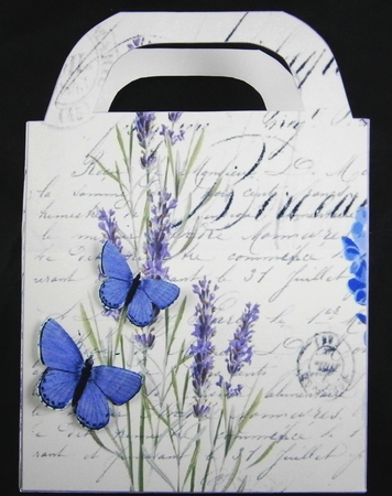 Lavender and butterflies gift bag  by Linda Short