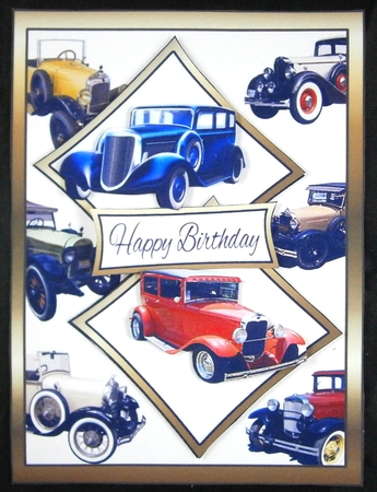Two squares Old cars by Linda Short