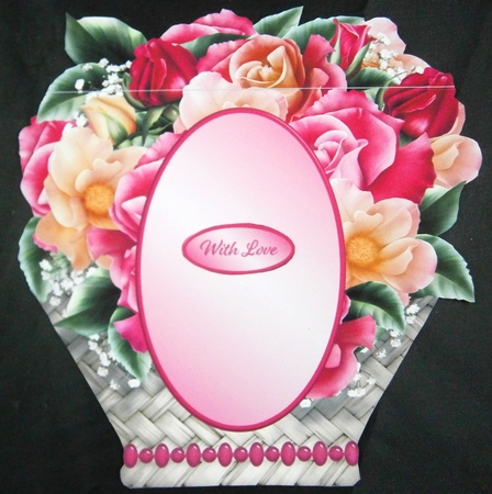 Beautiful Roses - Basket of Flowers Card Mini Kit by Linda Short