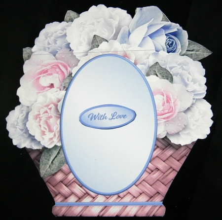 Pink and Blue Posy - Basket of Flowers Card Mini Kit by Linda Short