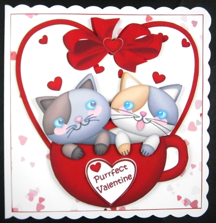 7x7 my purrfect Valentine mini kit by Linda Short
