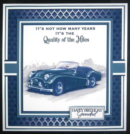 8x8 Quality of Miles 2 Card Front & Sentiments  by Linda Short