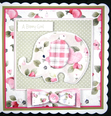 Baby elephant 6x6 by Linda Short