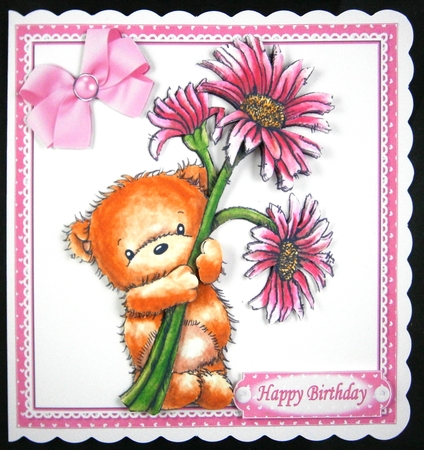 8x8 especially for you flower Ted mini kit by Linda Short