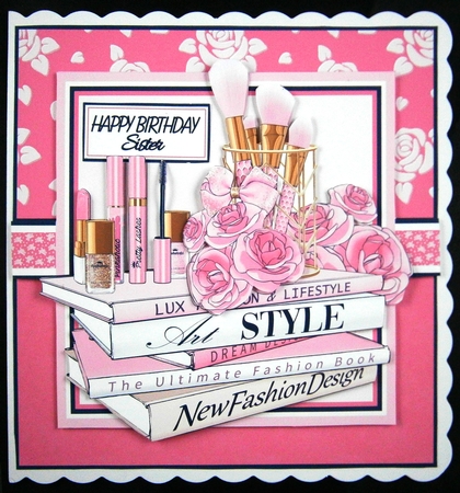 8x8 The Fashion Collection Card Front & Sentiments   by Linda Short