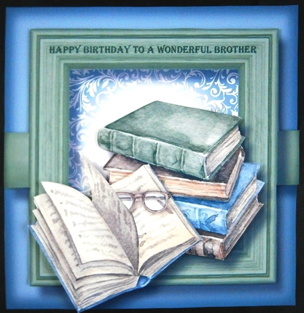 To A Book Lover 2 - No Flowers 8x8 by Linda Short