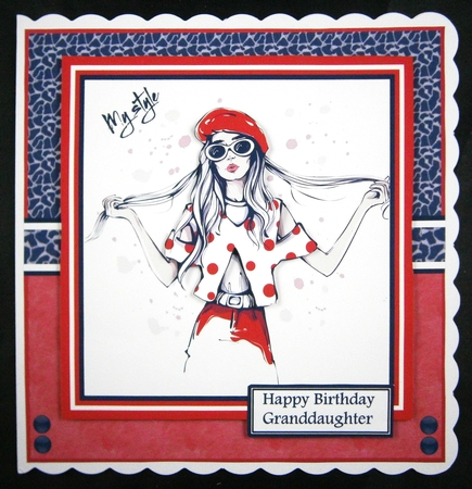8x8 My Style 2 Card Front, Gift Tag & Sentiments  by Linda Short