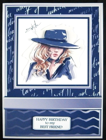 A5 My Style 4 Card Front, Topper with x2 pyramage Layers & Sentiments  by Linda Short