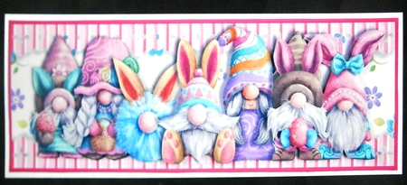 Easter With My Gnomies Large DL Card by Linda Short