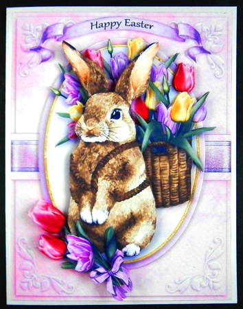 Flower Basket Bunny MiniKit-2 by Linda Short