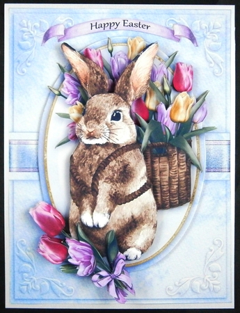 Flower Basket Bunny MiniKit-3 by Linda Short