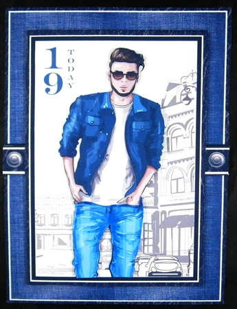 10x7 I Love my 501s Card Front and sentiments  by Linda Short