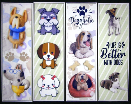 Doggie 4 x Bookmarks by Linda Short