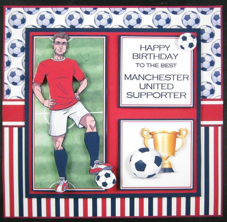 8x8 Manchester United Decoupage Mini Kit - x5 A4 sheets  by Linda Short