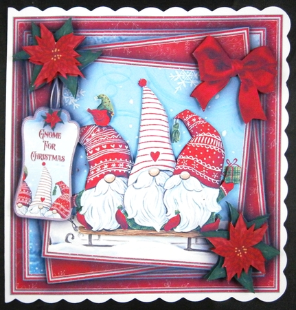 Gnome For Christmas 3 Mini Kit #2  NO DECOUPAGE**  by Linda Short