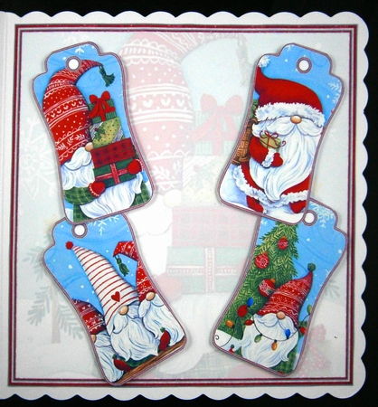 Gnome For Christmas 3 Mini Kit #2  NO DECOUPAGE**  by Linda Short