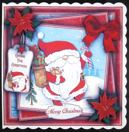 Gnome For Christmas 3 Mini Kit #3  NO DECOUPAGE**  by Linda Short