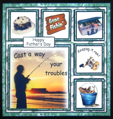 Sampler Gone fishin by Linda Short