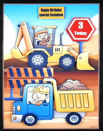 Boys construction toys A5 by Linda Short