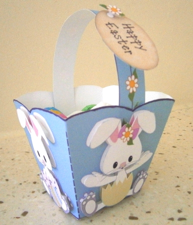 EASTER BASKET 1 - BUNNIES by Linda Short