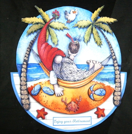 HAMMOCK GNOME rocker card by Linda Short
