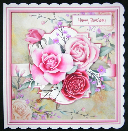 Rose cluster 7x7 by Linda Short