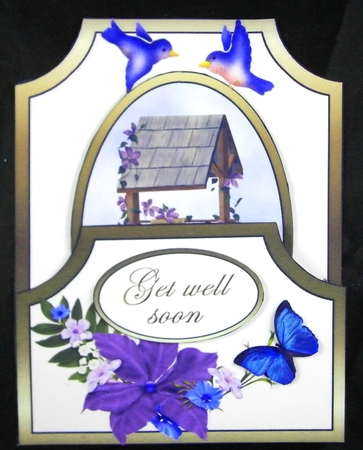 Cutaway Well with clematis by Linda Short