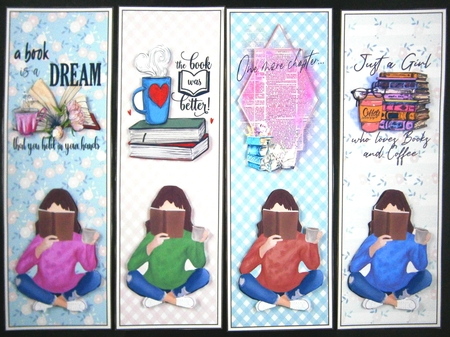 Reading Books 4 x Bookmarks Sheet 2 by Linda Short