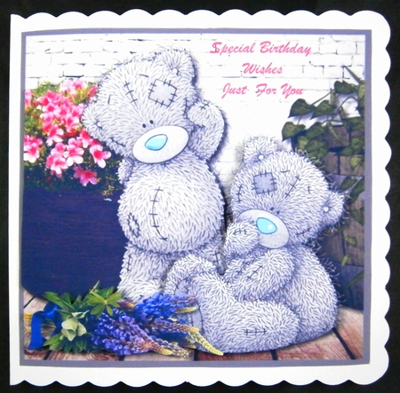 Tatty Teddy with Flowers by Linda Short
