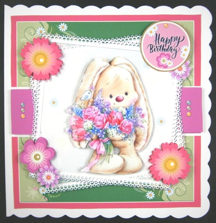 Pretty Spring Bunny 3 ~ Mothers Day, Birthday, and More by Linda Short